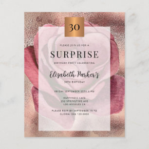 Invitation pour une fête d'anniversaire de 30 ans 