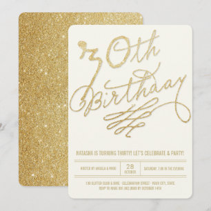 Invitation pour une fête d'anniversaire de 30 ans