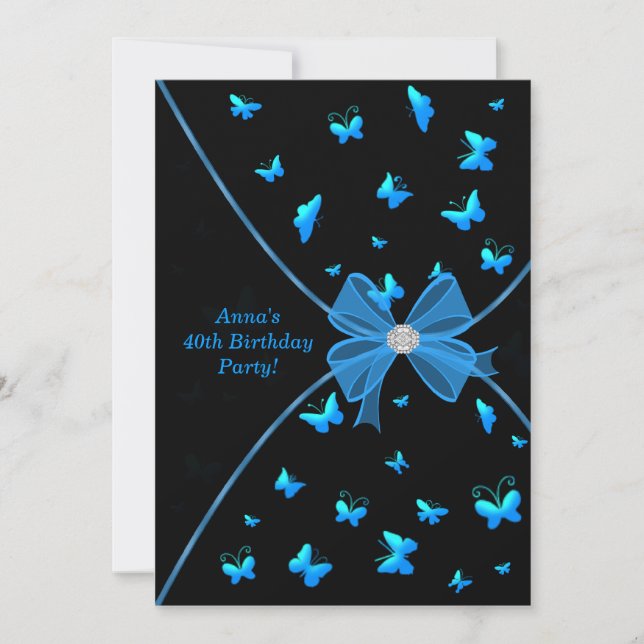 Invitation pour une fête d'anniversaire de 40 ans  (Devant)