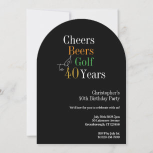 Invitation pour une fête d'anniversaire de 40 ans