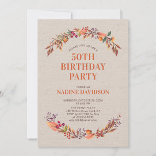 Invitation pour une fête d'anniversaire de 50 ans 