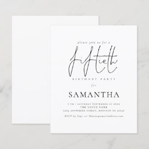 Invitation pour une fête d'anniversaire de 50 ans 