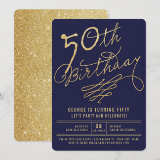 Invitation pour une fête d'anniversaire de 50 ans