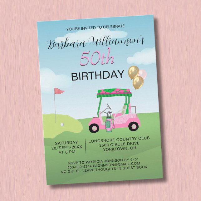 Invitation pour une fête d'anniversaire de 50 ans  (Créateur téléchargé)