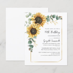 Invitation pour une fête d'anniversaire de 70 ans