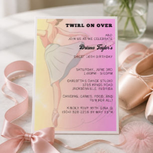 Invitation pour une fête d'anniversaire de balleri