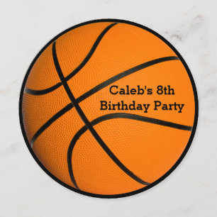 Invitation pour une fête d'anniversaire de basketb