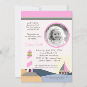 Invitation pour une fête d'anniversaire de bateau
