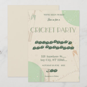 Invitation pour une fête d'anniversaire de cricket