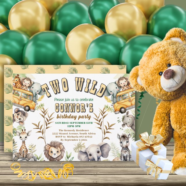 Invitation pour une fête d'anniversaire de deux an (Créateur téléchargé)