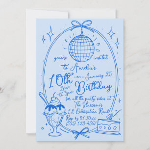 Invitation pour une fête d'anniversaire de fille a