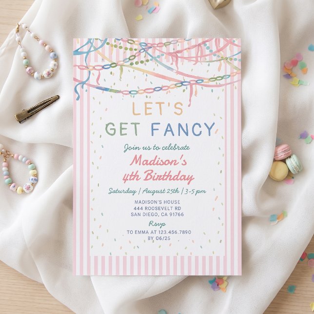 Invitation pour une fête d'anniversaire de fille é (Créateur téléchargé)