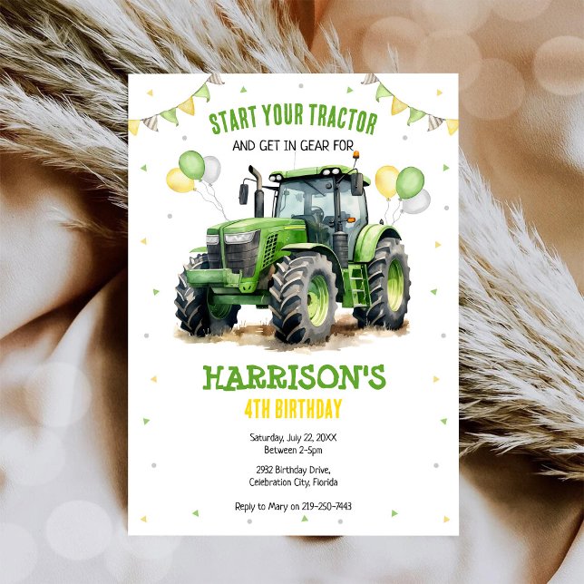 Invitation pour une fête d'anniversaire de garçon  (Créateur téléchargé)