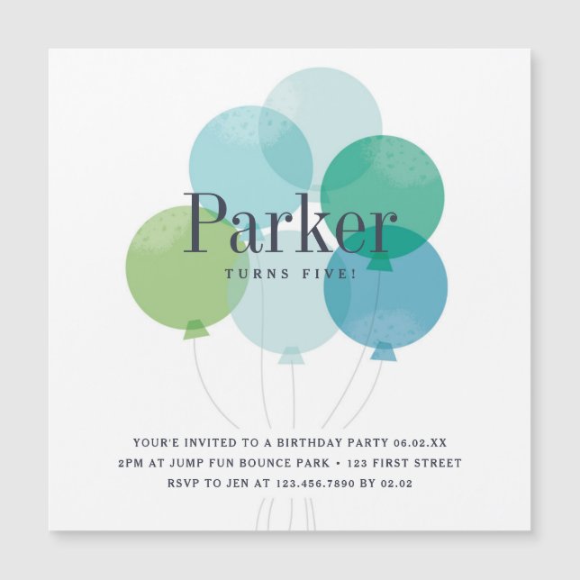 Invitation pour une fête d'anniversaire de garçons (Devant)