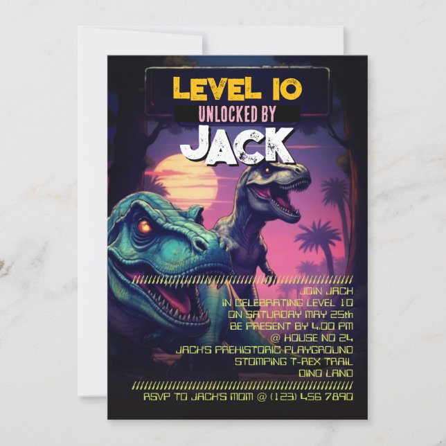 Invitation pour une fête d'anniversaire de garçons (Devant)