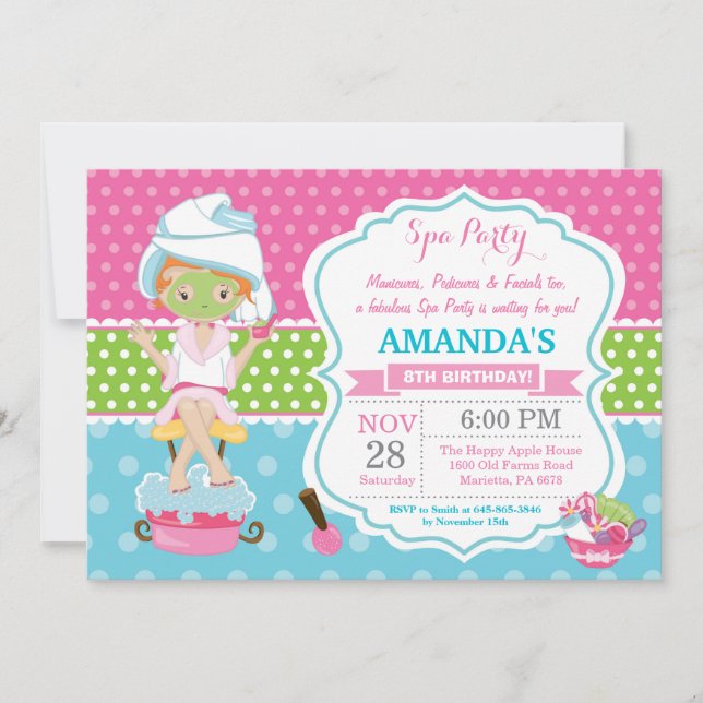 Invitation pour une fête d'anniversaire de nuit au (Devant)