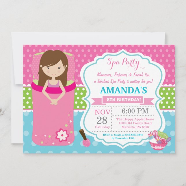 Invitation pour une fête d'anniversaire de nuit au (Devant)