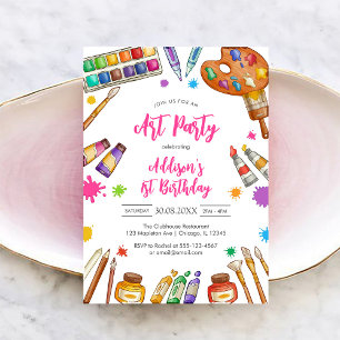 Invitation pour une fête d'anniversaire de peintur