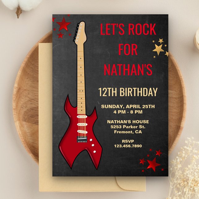 Invitation pour une fête d'anniversaire de rocksta (Créateur téléchargé)