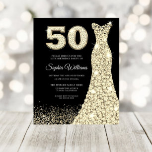Invitation pour une fête d'anniversaire des 50 ans