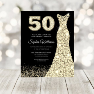 Invitation pour une fête d'anniversaire des 50 ans