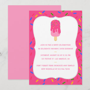 Invitation pour une fête d'anniversaire d'été au p