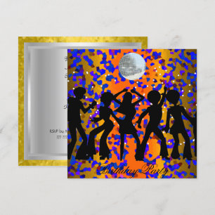 Invitation pour une fête d'anniversaire disco dans