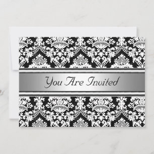 Invitation pour une fête d'anniversaire en damassé