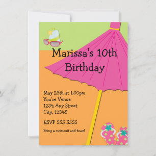 Invitation pour une fête d'anniversaire fun à la p