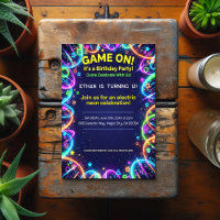Invitation pour une fête d'anniversaire Neon Glow