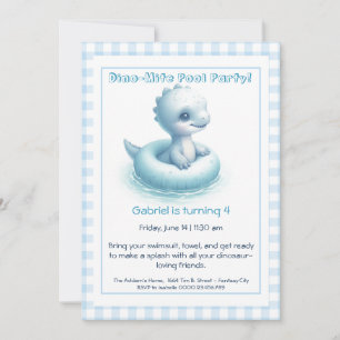 Invitation pour une fête d'anniversaire piscine Di