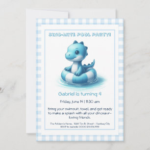 Invitation pour une fête d'anniversaire piscine Di