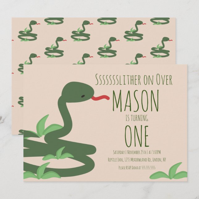 Invitation pour une fête d'anniversaire sauvage au (Devant / Derrière)