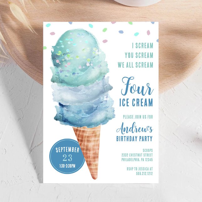 Invitation pour une fête d'anniversaire Scream FOU (Créateur téléchargé)