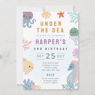 Invitation pour une fête d'anniversaire sous la me