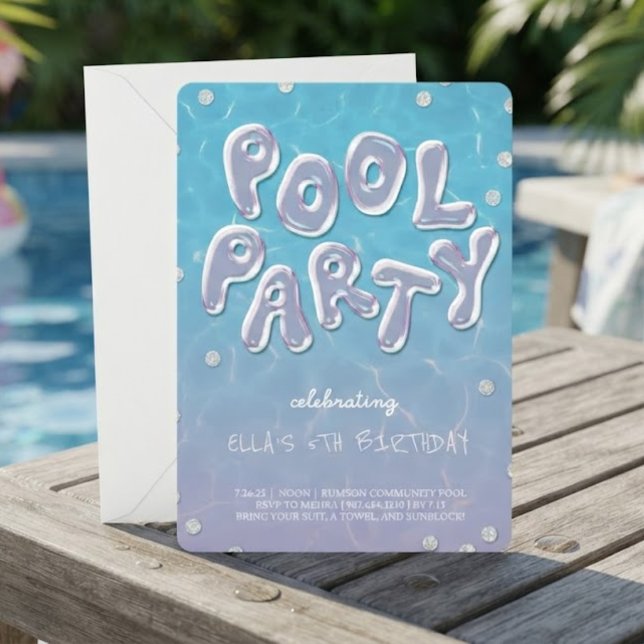 Invitation pour une fête d'anniversaire Splash Bas (Créateur téléchargé)
