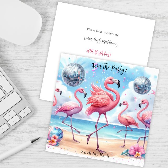 Invitation pour une fête d'anniversaire sur la pla (Créateur téléchargé)
