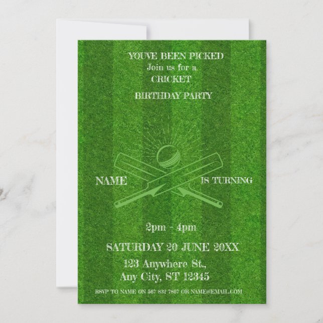 Invitation pour une fête d'anniversaire sur le thè (Devant)
