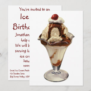 Invitation pour une fête d'anniversaire sur le thè