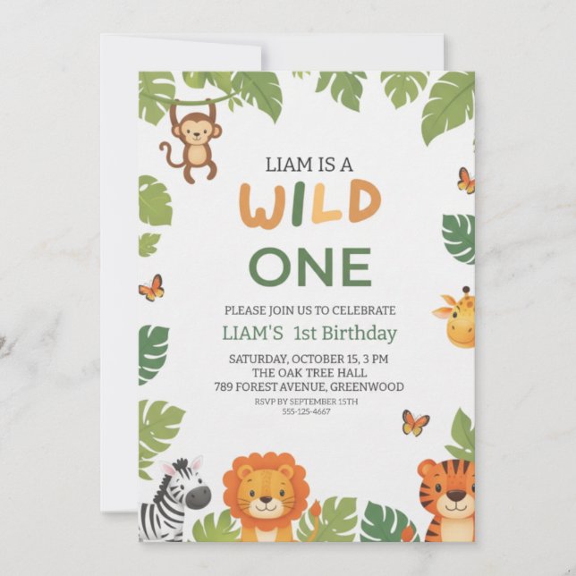 Invitation pour une fête d'anniversaire sur le thè (Devant)