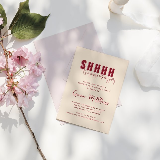 Invitation pour une fête d'anniversaire surprise (Créateur téléchargé)
