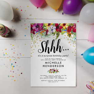 Invitation pour une fête d'anniversaire surprise s