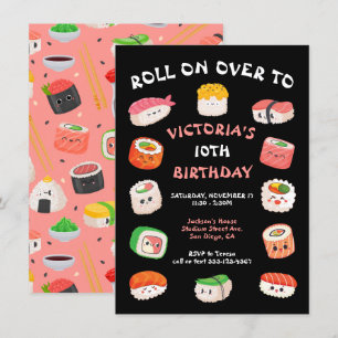 Invitation pour une fête d'anniversaire Sushi Part