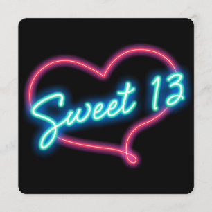Invitation pour une fête d'anniversaire SWEET 13 a