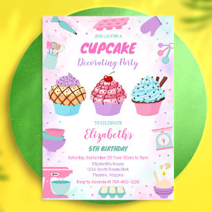 Invitation pour une fête d'anniversaire Sweet Cupc