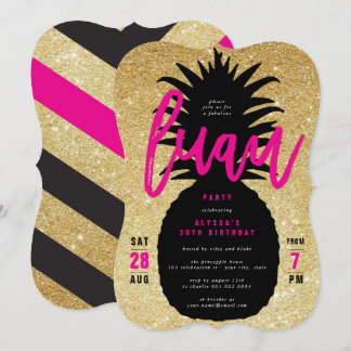 Invitation pour une fête d'anniversaire thème luau