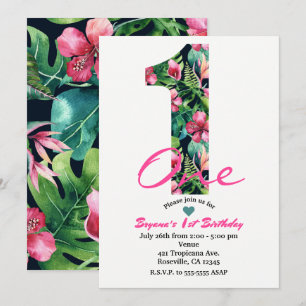 Invitation pour une fête d'anniversaire Tropical 1