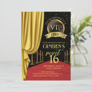 Invitation pour une fête d'anniversaire VIP sur ta