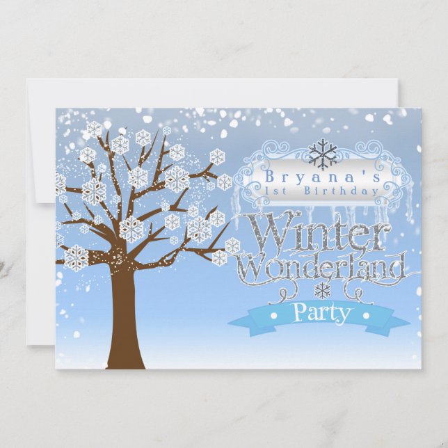 Invitation pour une fête d'anniversaire Winter Won (Devant)
