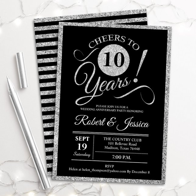 Invitation pour une fête de 10e anniversaire - Inv (Créateur téléchargé)